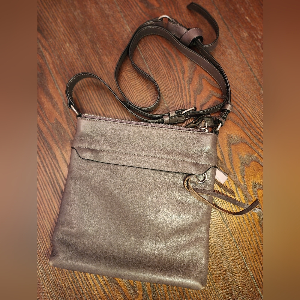 🔥 Vince Camuto Slate Grey Leather CrossBody Bag